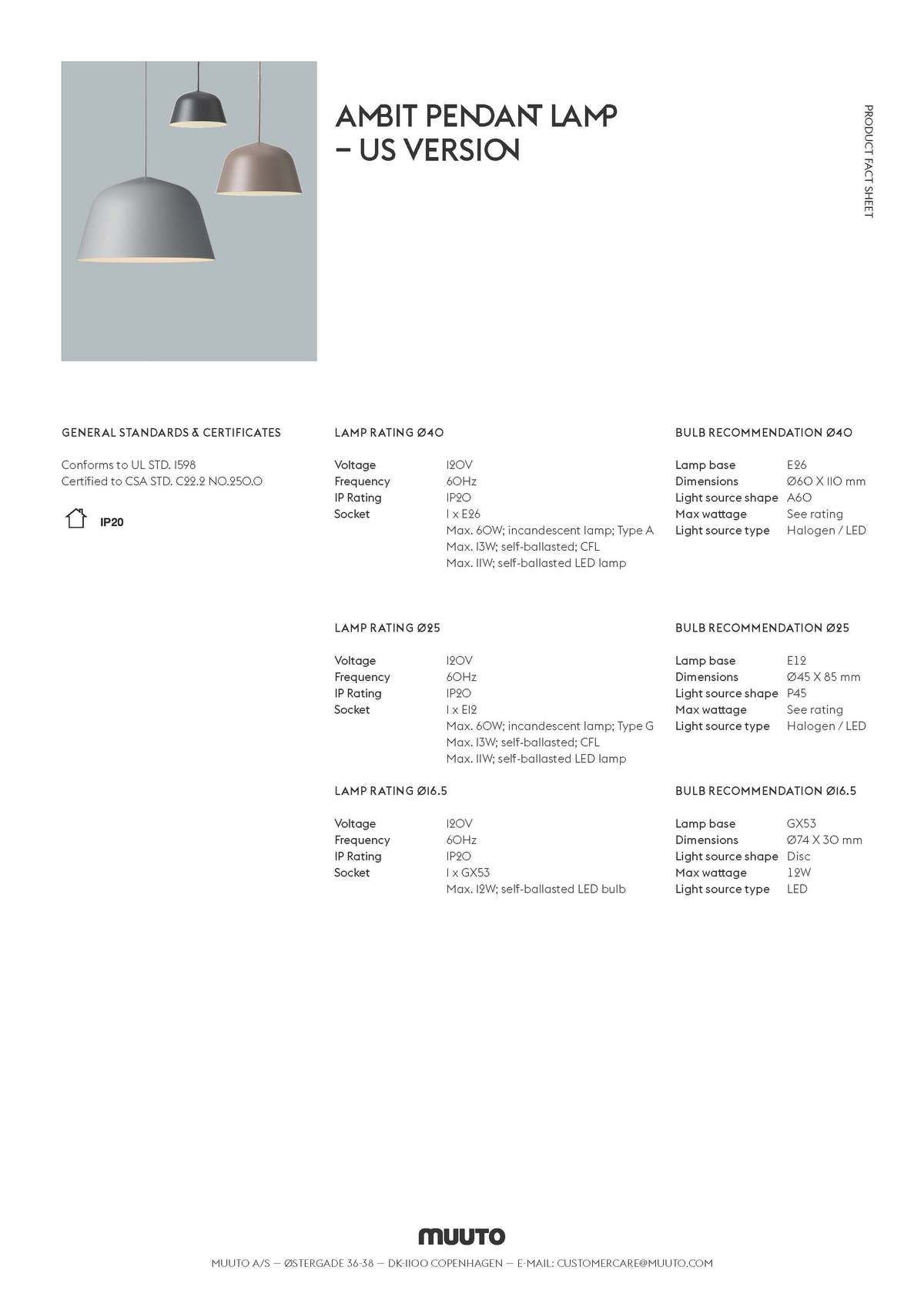 Muuto XSmall Ambit Pendant Lamp - Taupe - Image 4 of 4
