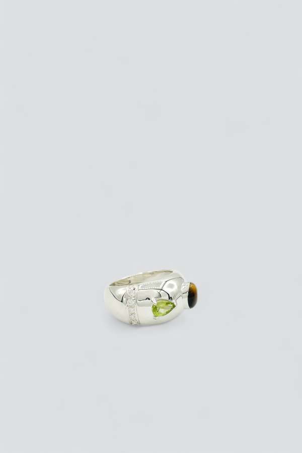 Legier Bubble Bezel Ring - Silver