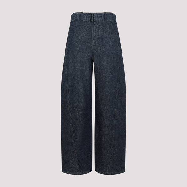 Lemaire Twisted Belted Pants - Denim Indigo | Garmentory