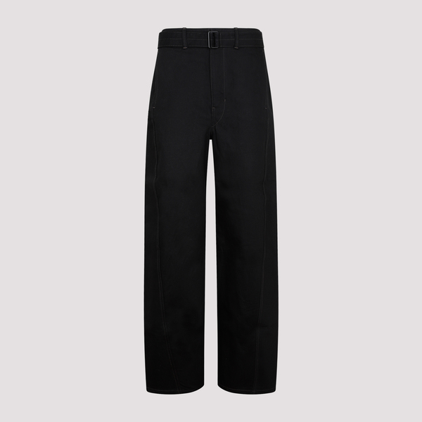 Lemaire Twisted Belted Pants - Black | Garmentory