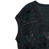 ? (West Germany) Jacquard Single Knit V-Neck Vest Emerald : XL - Thumbnail 3