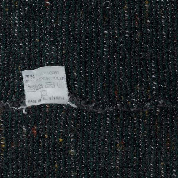 ? (West Germany) Jacquard Single Knit V-Neck Vest Emerald : XL