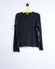 Gabriela Coll Garments Organic Cotton Long Sleeve T-Shirt - Black  - Thumbnail 1