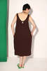 L.F.Markey Basic Linen Shift Dress - Chocolate - Thumbnail 6