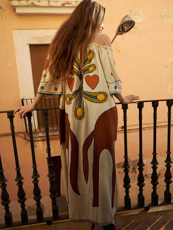 Embroidered Strap Midi Dress | Garmentory Embroidered Strap Midi Dress | Garmentory