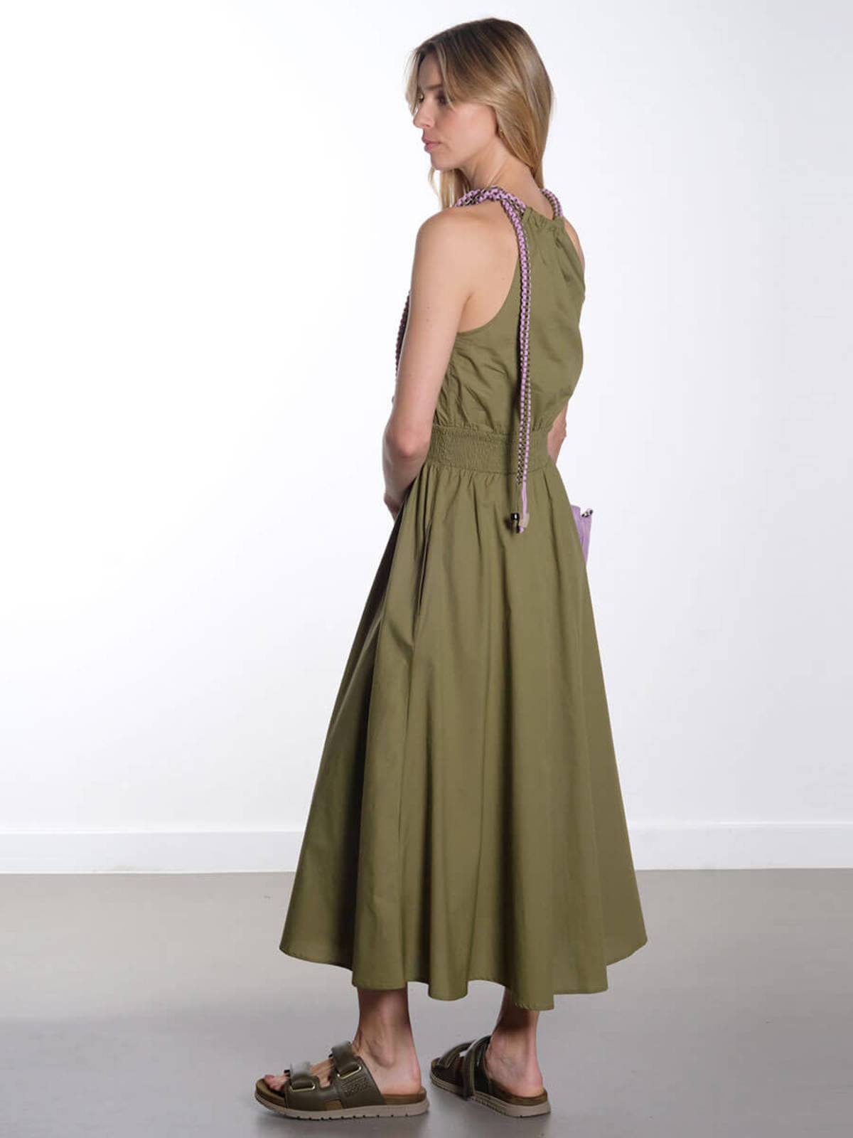 Essentiel Antwerp Fergie Dress - Khaki | Garmentory