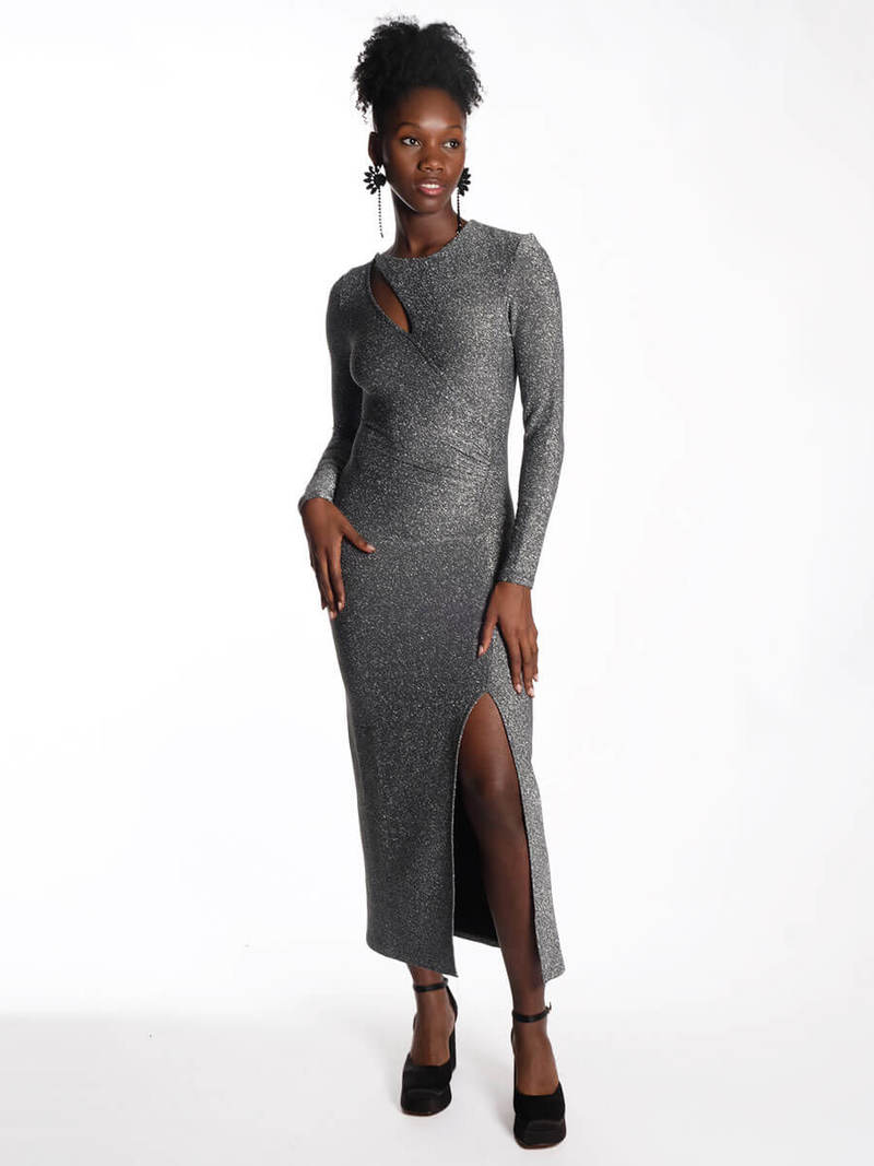 slim fit dress slacks Sleek Love Sequin Maxi Dress main image 1