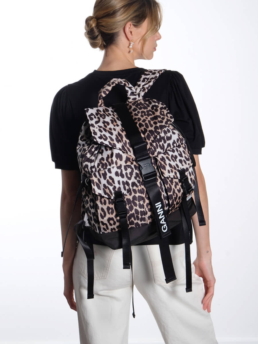 GANNI ■ LEOPARD TECH BACKPACK バックパック Ganni Leopard Tech Backpack - Print | Garmentory