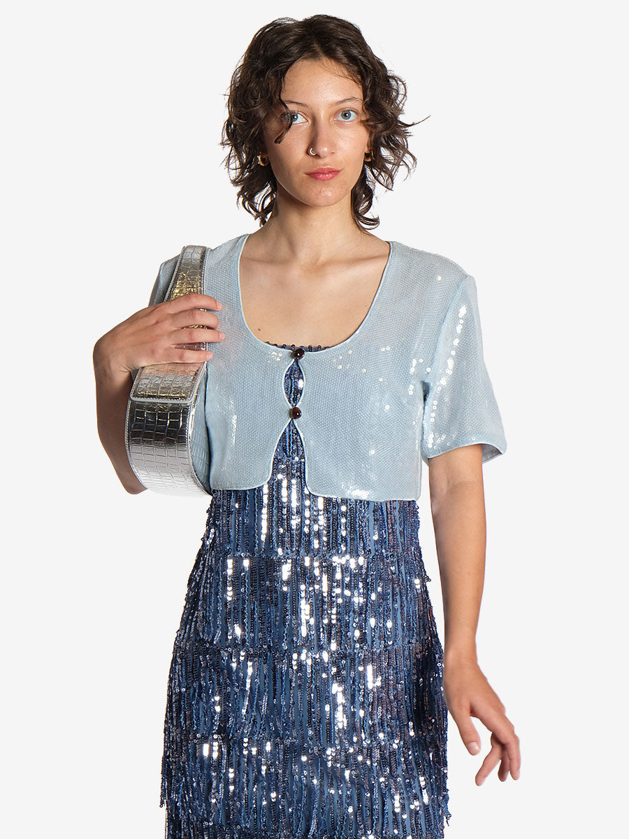 Ganni Light Sequins Blouse | Garmentory Ganni Light Sequins Blouse | Garmentory