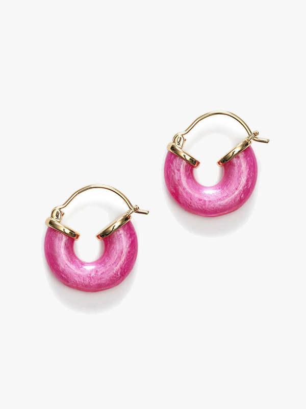 Anni Lu Petit Swell Hoops - Pink Lotus Anni Lu Petit Swell Hoops - Pink Lotus