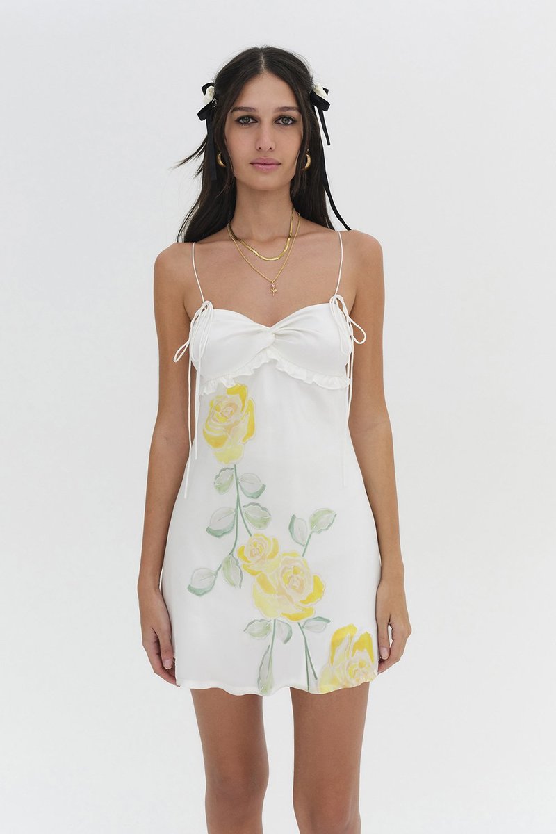 For Love & Lemons Millie Mini Dress - Yellow