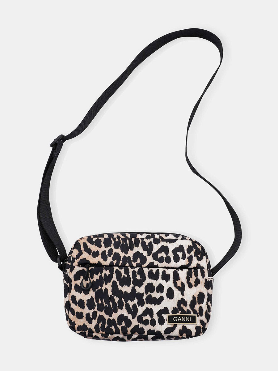 Ganni Recycled Tech Festival Bag - Leopard | Garmentory
