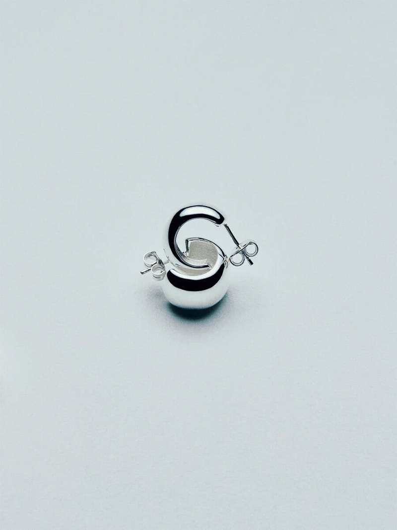 RAGBAG Reflection Small Hoops - Silver | Garmentory