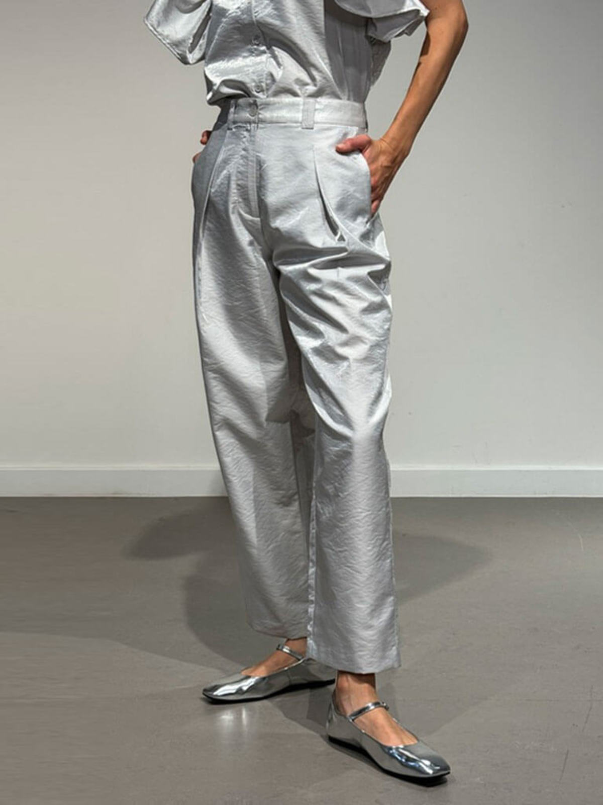 stella nova Shiny Casual Volume Pants - Image 1 of 9