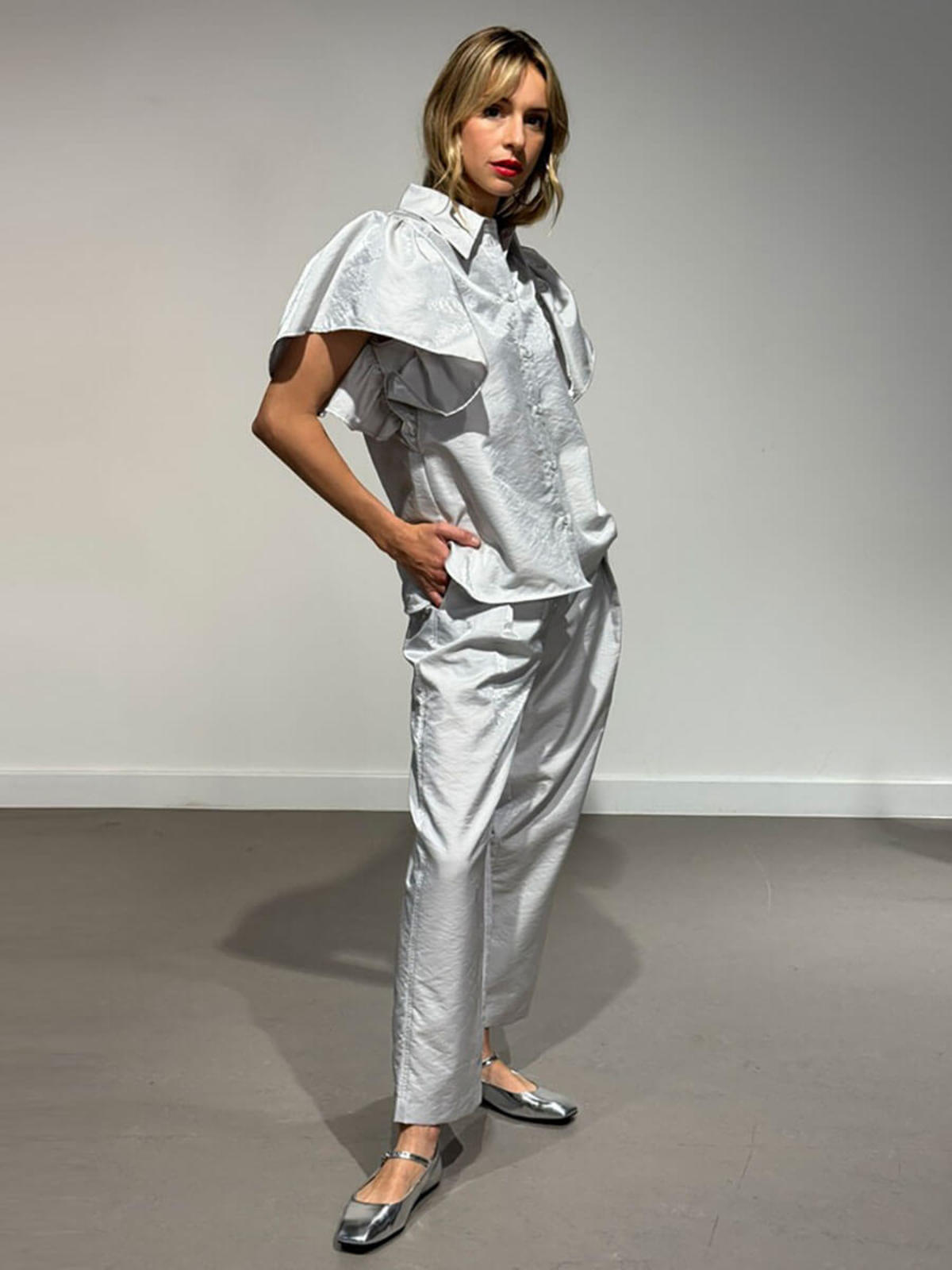 stella nova Shiny Casual Volume Pants - Image 4 of 9