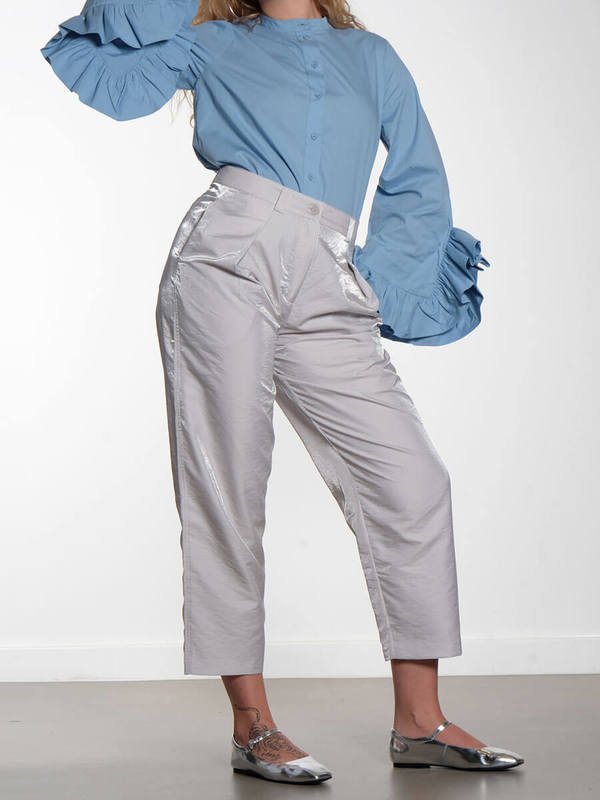 stella nova Shiny Casual Volume Pants