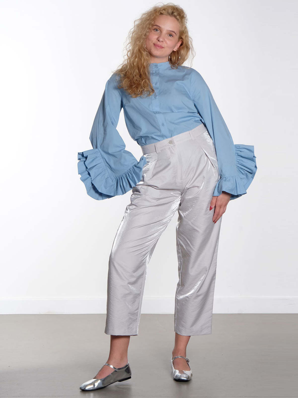 stella nova Shiny Casual Volume Pants - Image 6 of 9