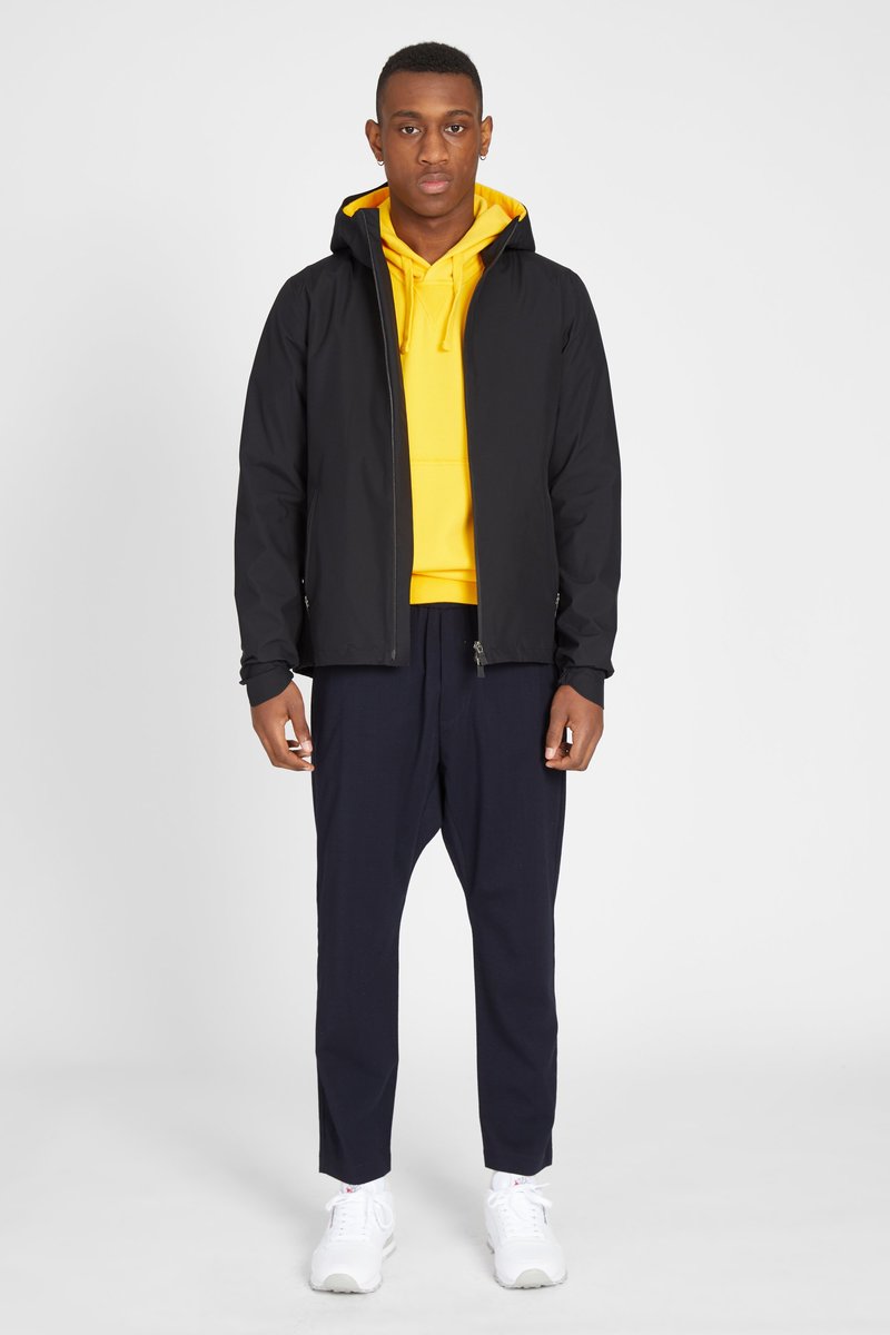 Herno LAMINAR 2 PLY GORETEX SHELL HOODED JACKET - BLACK | Garmentory