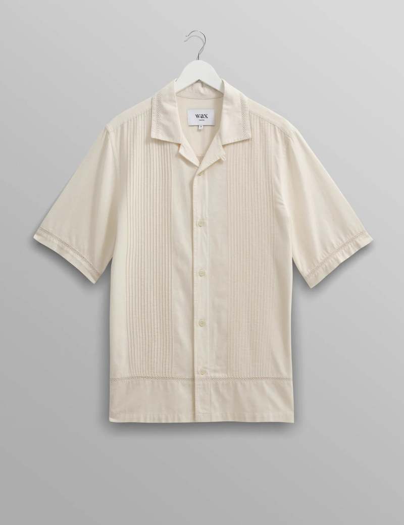 WAX LONDON NEWTON PINTUCK SHIRT 半袖タグ付未使用 WAX LONDON / NEWTON PINTUCK SHIRT