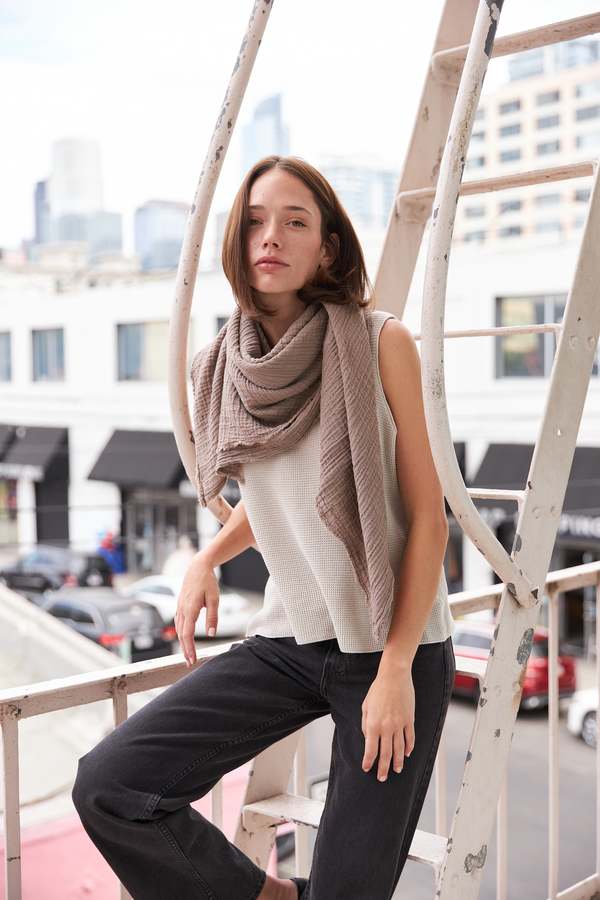 Crinkled Gauze Scarf Crinkled Gauze Scarf