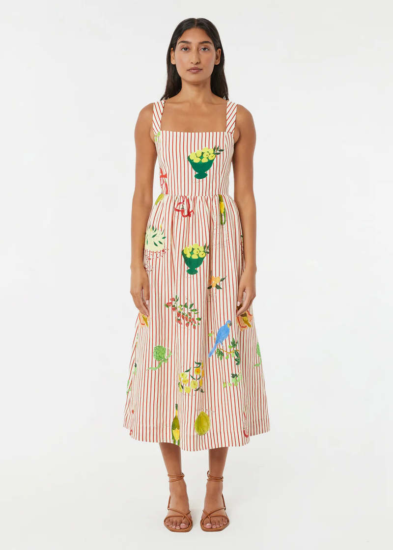 Rhode Resort Rhode Linen Marla Dress - Capri Stripe | Garmentory