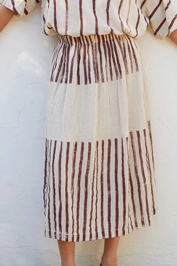 Double Layered Skirt, Hand Printed