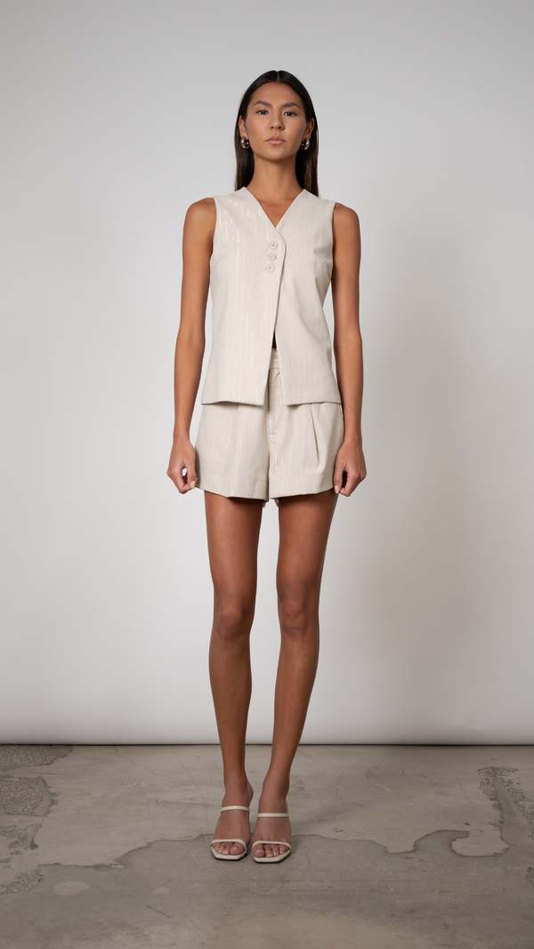 Parentezi Marcell Linen Shorts - Nude Parentezi Marcell Linen Shorts - Nude