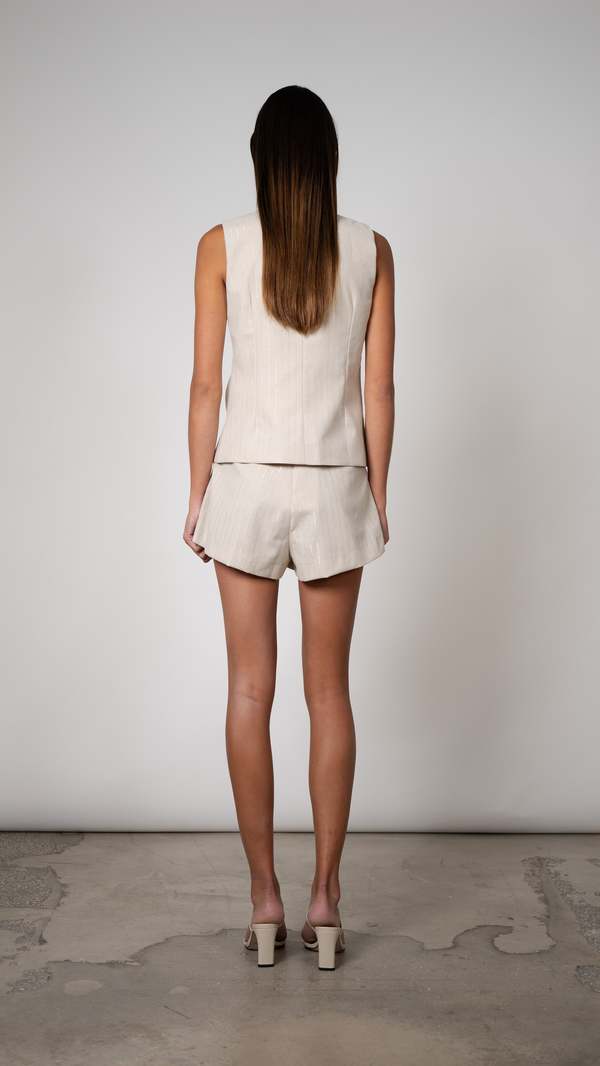 Parentezi Marcell Linen Shorts - Nude