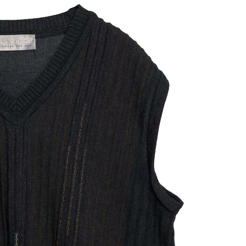 breidhof (Iceland) Slip Stitch Schurwolle Blend Vest Smoky Quartz : L