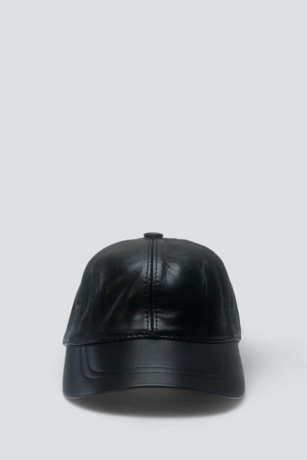 Assembly Leather Baseball Cap - Black Assembly Leather Baseball Cap - Black