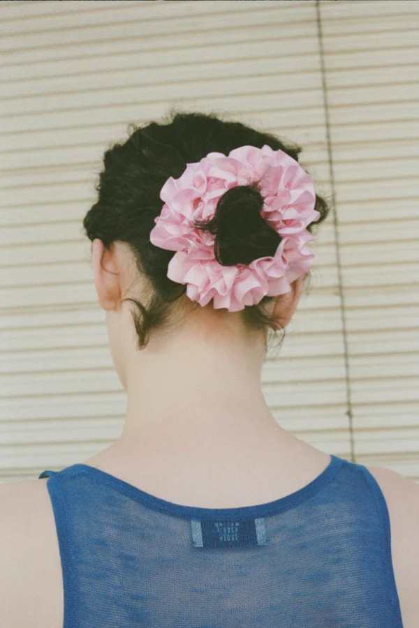 Maryam Nassir Zadeh Carnation Scrunchie - Lipstick | Garmentory
