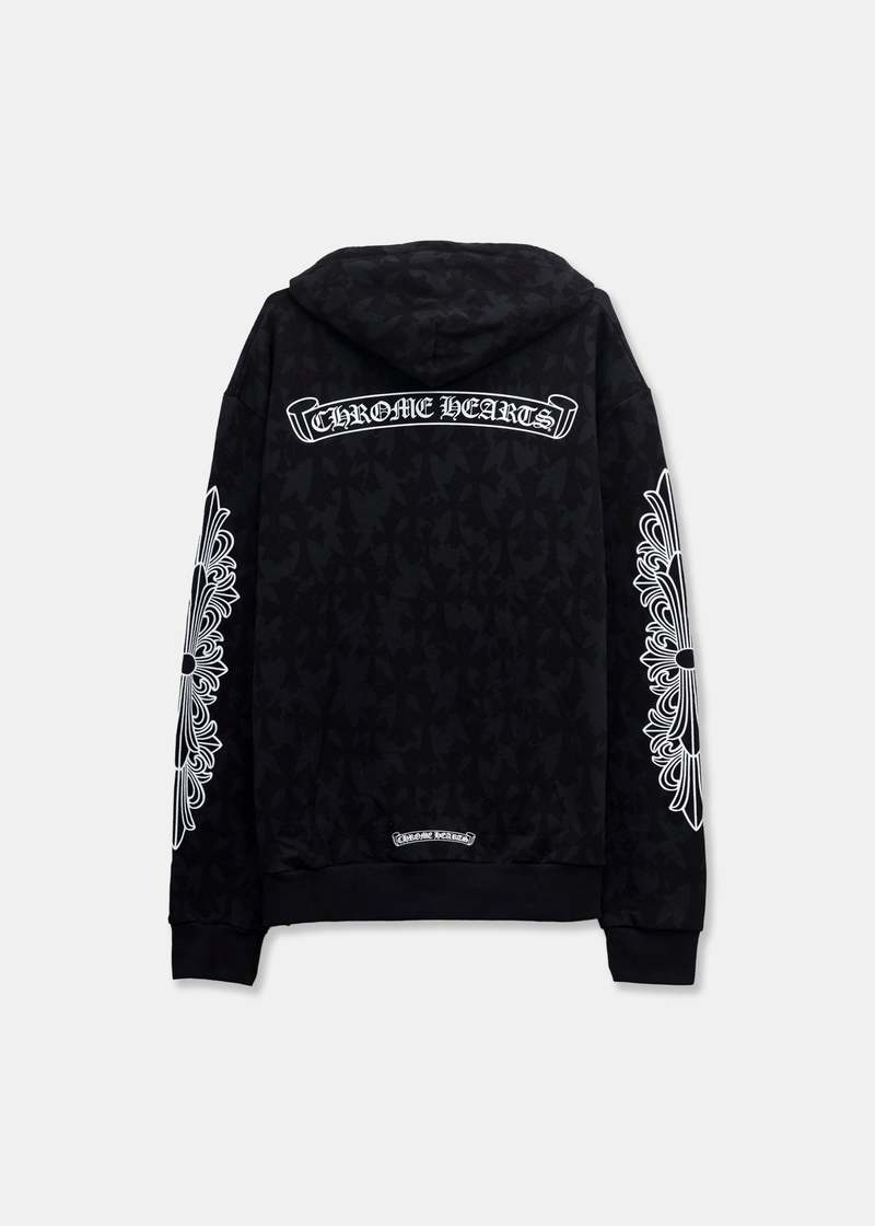 送料込！【Chrome Hearts】Cemetery Hollywood Hoodie Black Buy Chrome Hearts Cemetery Print Hoodie 'Black' - 1383