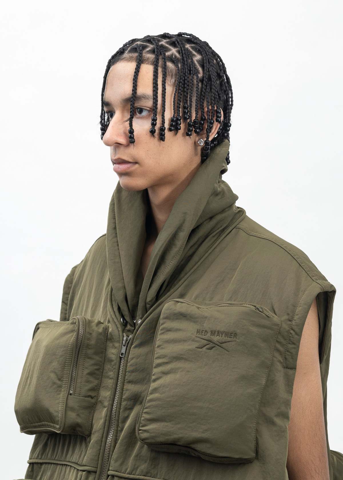 Hed Mayner X Reebok Pocketed Vest - Army Green | Garmentory