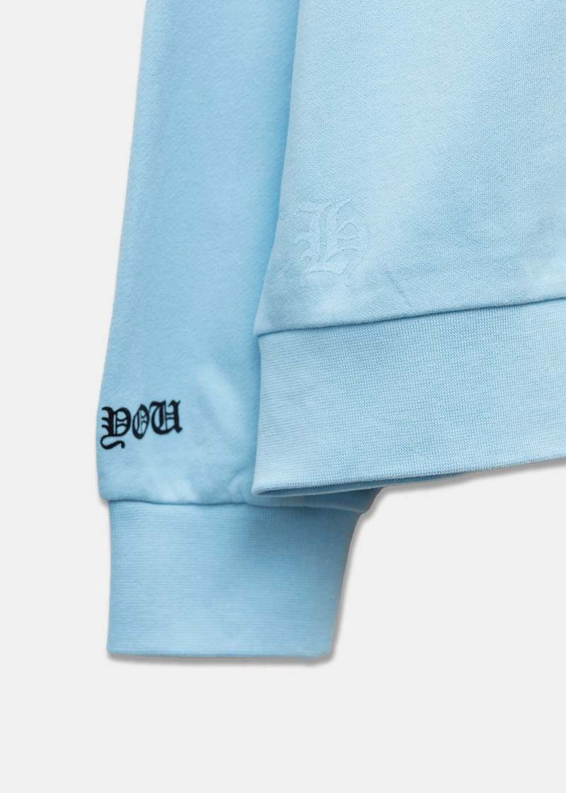 Chrome Hearts Love You Miami Crewneck - Baby Blue | Garmentory