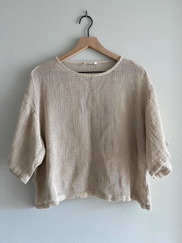 Black Crane Fishnet Top - Cloud | Garmentory