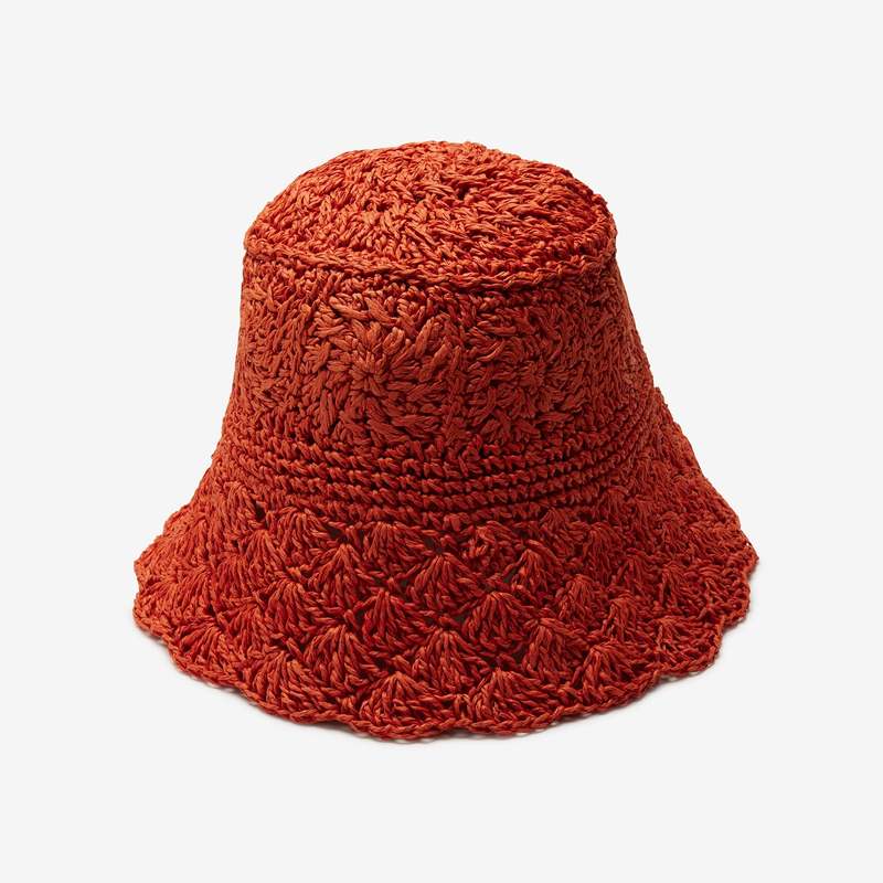 W Y E T H Camille Hat - Terracotta | Garmentory display picture 3