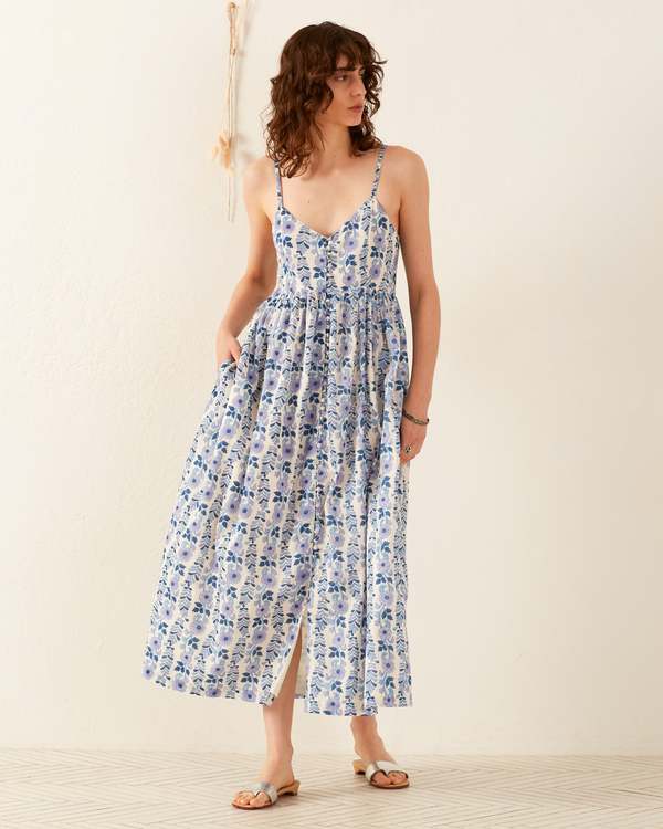 blue floral off shoulder maxi dress Sweet Serenade Blue Floral Maxi Dress - Enchanting Elegance