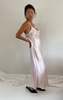 90s 100% Silk Charmeuse Maxi Slip Wedding Guest Dress - Blush Pink - Thumbnail 5