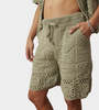 Carbone Solid Crochet Short - Green - Thumbnail 8