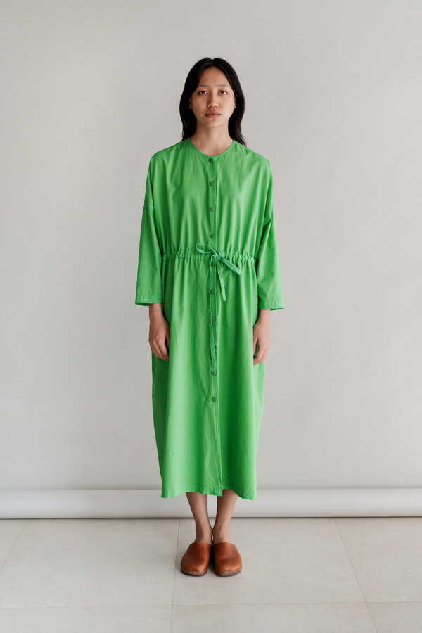 green floral sequin dress Women's Green Ribbed Drawstring Midi Dress