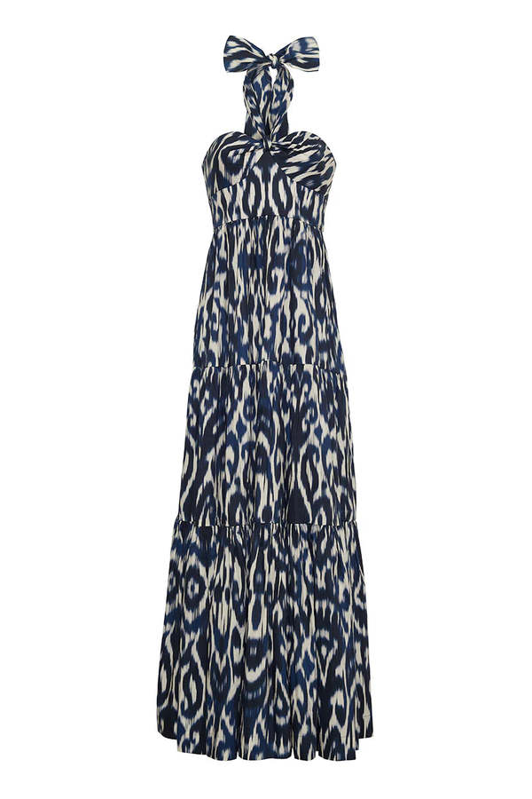 Cara Cara Piana Maxi Dress - Ikat Navy | Garmentory