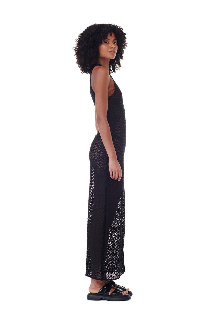 Ganni Mesh Lace Long Dress | Garmentory Ganni Mesh Lace Long Dress | Garmentory