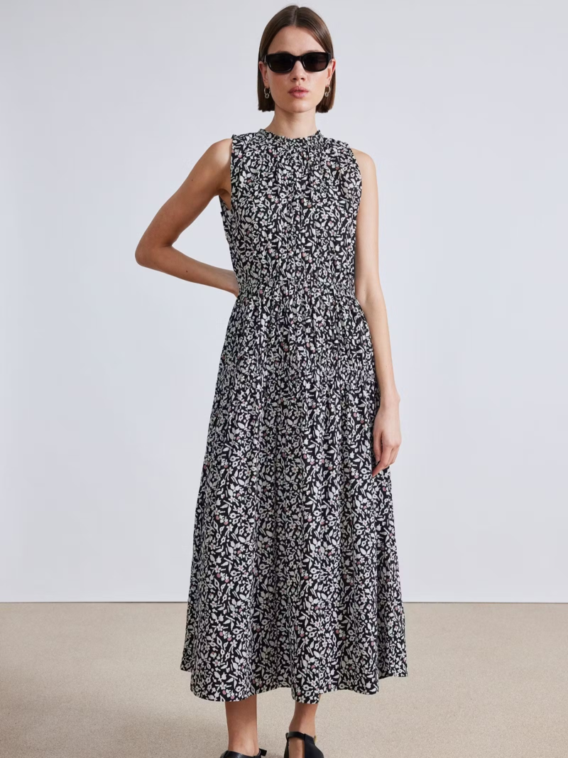 Apiece Apart Arte Tank Dress - Tiny Flowers Stamp