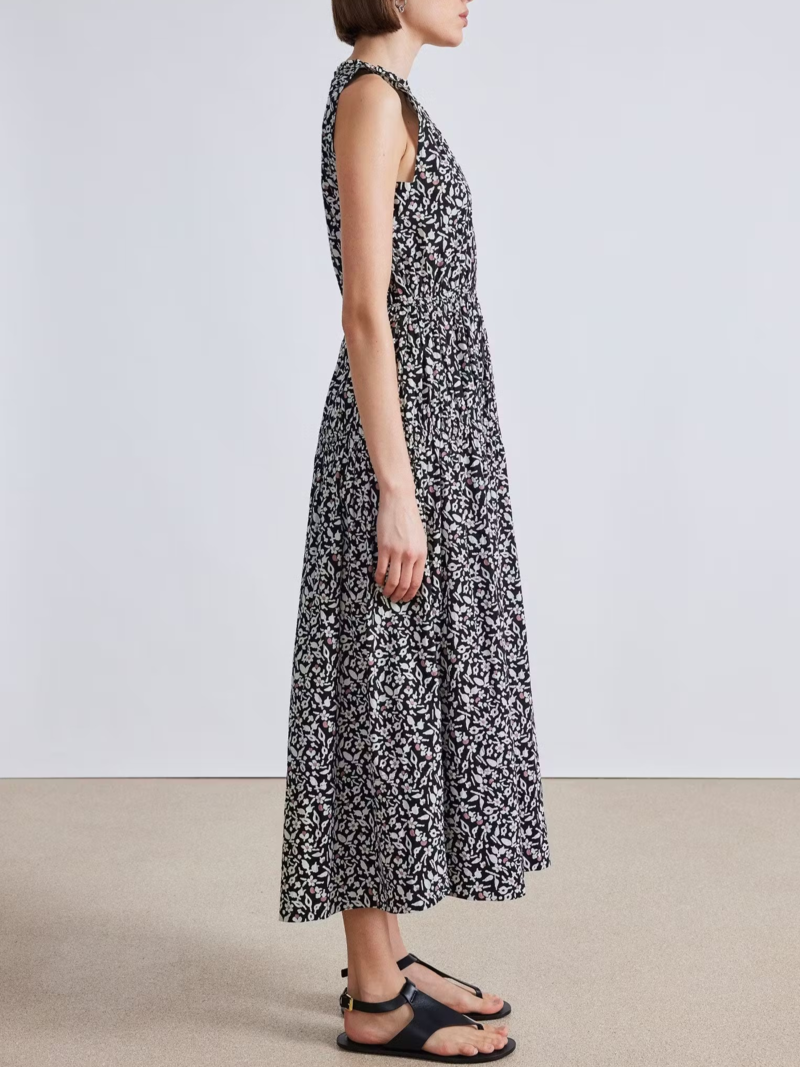 Apiece Apart Arte Tank Dress - Tiny Flowers Stamp