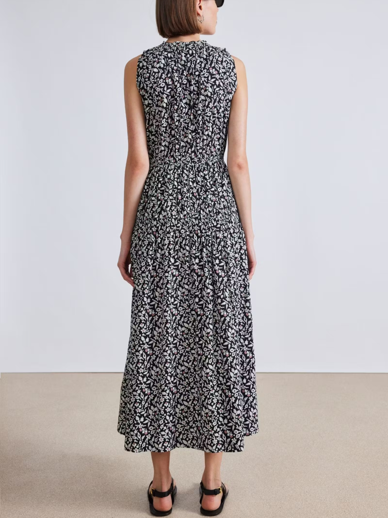 Apiece Apart Arte Tank Dress - Tiny Flowers Stamp