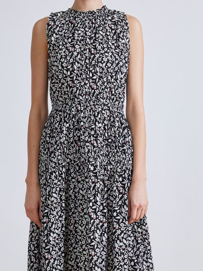 Apiece Apart Arte Tank Dress - Tiny Flowers Stamp