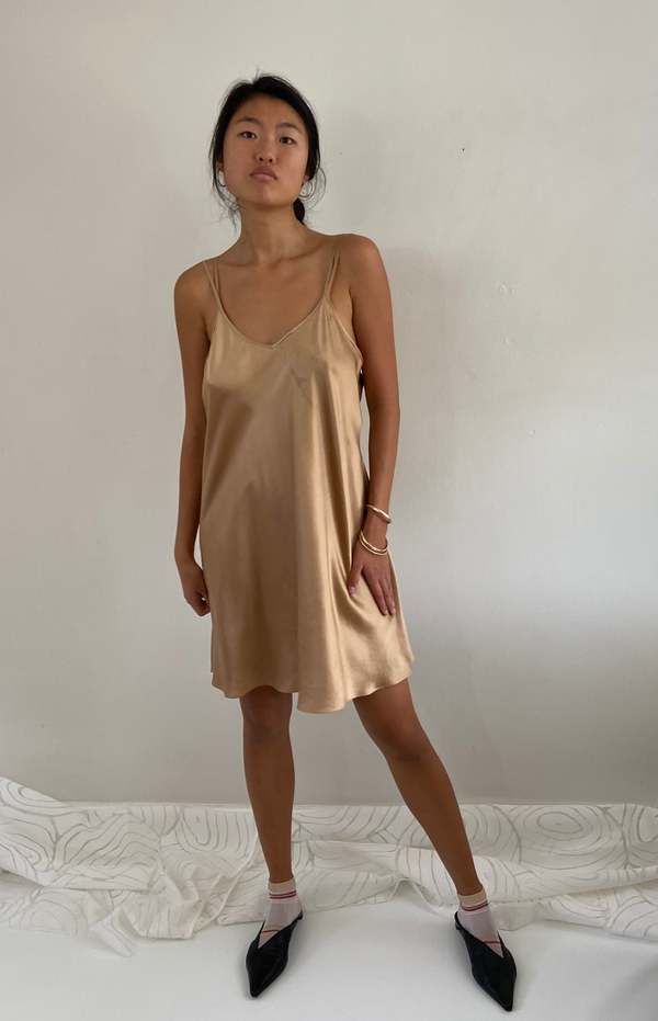 slim fit dress slacks Relaxed Gold Sequin slip dress *NEW* – Lucy Dodwell