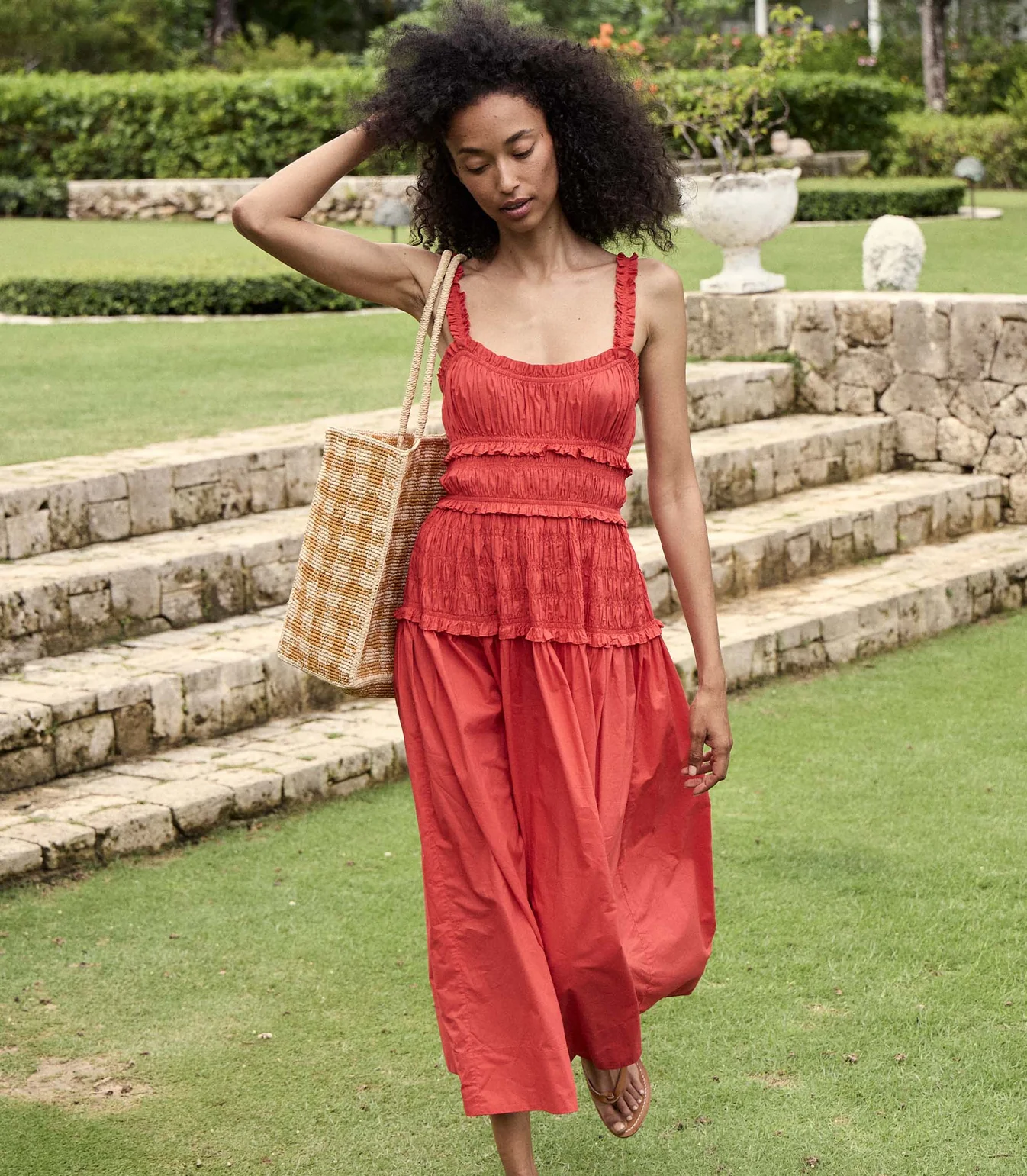 doen red dress Charleston - Alsace Plaid the Clover Dress is an easy Doen Pamelina dress by Doen