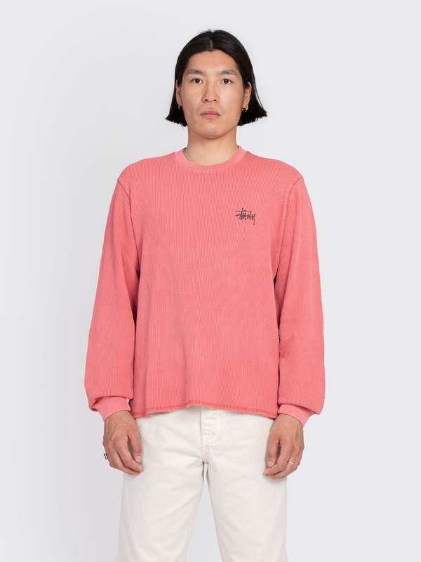 Stussy Basic Stock LS Thermal - Berry | Garmentory