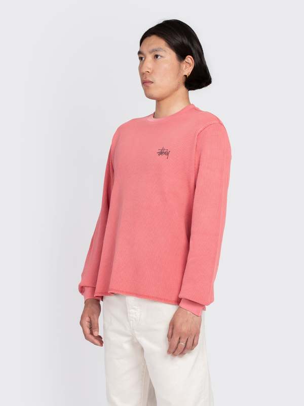 Stussy Basic Stock LS Thermal - Berry | Garmentory